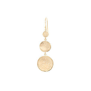 Three Graduating Hammered Disc Earrings