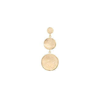 Three Graduating Hammered Disc Earrings