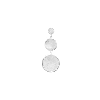 Three Graduating Hammered Disc Earrings