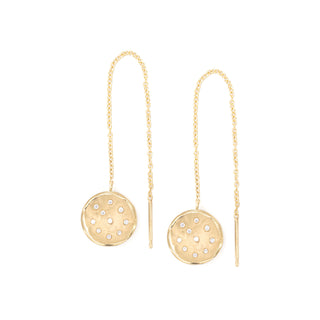 Diamond Spray 10mm Hammered Disc Threaders