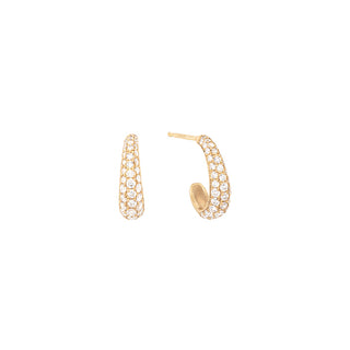 Diamond Pave Teardrop Hoops