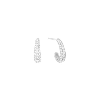 Diamond Pave Teardrop Hoops
