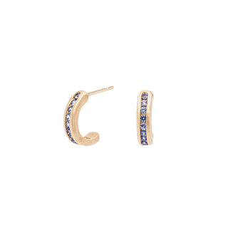'Cove' Ombre Sapphire Hoop Earrings