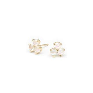 Mini Trillium Gemstone Stud Earrings - Anne Sportun Fine Jewellery