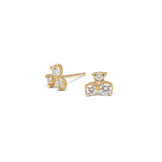 Diamond Trio Cluster Earrings - Anne Sportun Fine Jewellery