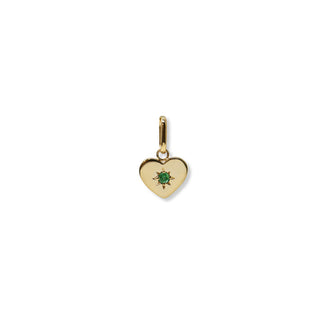 Valerie Emerald Heart Charm | Emerald - Anne Sportun Fine Jewellery