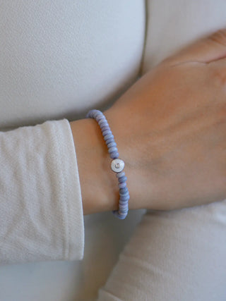 Enamel Evil Eye Lavender Opal Bracelet - Anne Sportun Fine Jewellery