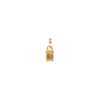 'Archive' No.15 Sunny Yellow Baguette Tourmaline Charm