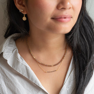 *Limited Edition* Cognac Diamond Bar Necklace - Anne Sportun Fine Jewellery