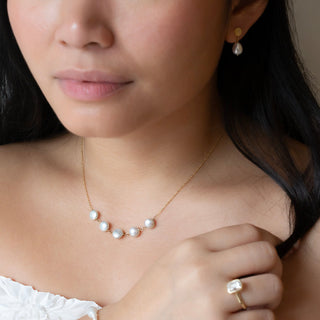 *Limited Edition* Five Tied Coin Pearl Necklace - Anne Sportun Fine Jewellery
