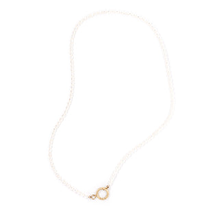 Oval Pearl Charm Clasp Necklace - Anne Sportun Fine Jewellery