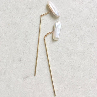 Lagniappe Pearl Threader Earrings