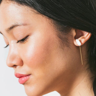 Lagniappe Pearl Threader Earrings