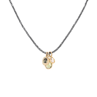 Rosecut Sapphire & Diamond Charm Hill Tribe Necklace - Anne Sportun Fine Jewellery