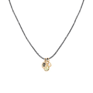 Rosecut Sapphire & Diamond Charm Hill Tribe Necklace - Anne Sportun Fine Jewellery
