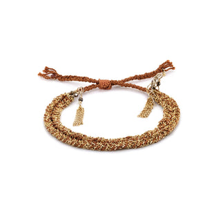 N° 183 BRAIDED BRACELET GOLD CARAMEL