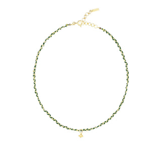 N° 822 Polki Diamond Mini Bell Braided Gold Choker