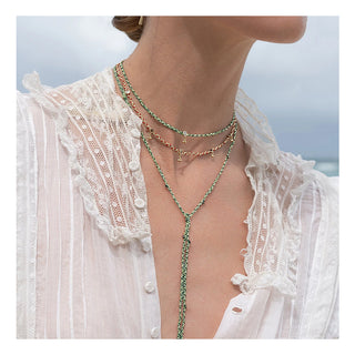 N° 822 Polki Diamond Mini Bell Braided Gold Choker