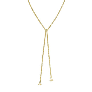 N° 826 Lariat Ribbon Gold Chain Necklace