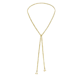 N° 826 Lariat Ribbon Gold Chain Necklace