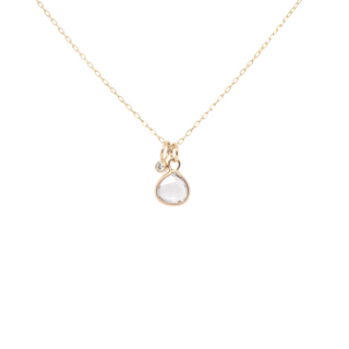 Rosecut Sapphire & Diamond Charm Necklace | 14k - Anne Sportun Fine Jewellery