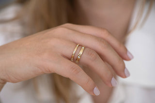 Diamond Moon Phase Thin Ring