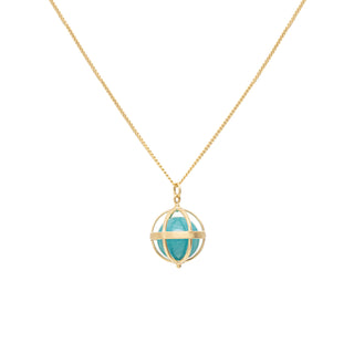 Amazonite Large Cage Necklace - Final Sale
