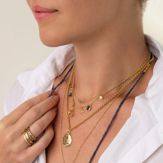 Multi Gemstone Charm Necklace - Anne Sportun Fine Jewellery