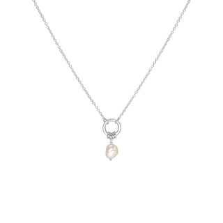 Open Circle Pearl Nugget Necklace - Anne Sportun Fine Jewellery