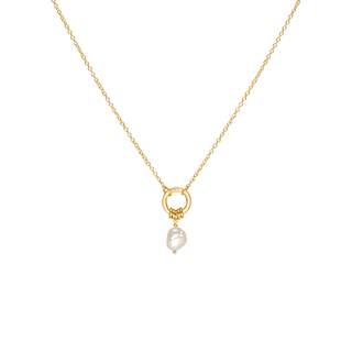 Open Circle Pearl Nugget Necklace - Anne Sportun Fine Jewellery