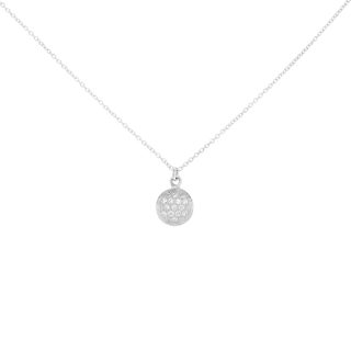 8mm 'Boulder' Pave Diamond Disc Necklace - Anne Sportun Fine Jewellery