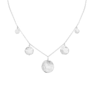 Graduating Five Hammered Disc Necklace - Anne Sportun Fine Jewellery