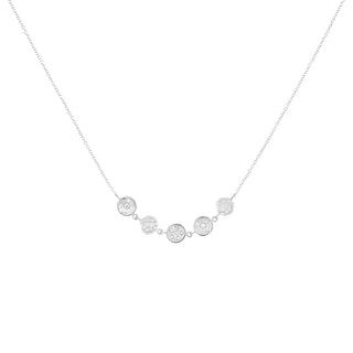 Five Centered 6mm Mini Diamond Disc Necklace - Anne Sportun Fine Jewellery