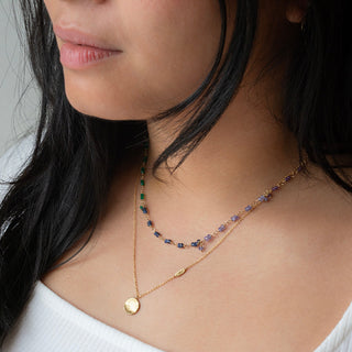 Hammered Disc Necklace - Anne Sportun Fine Jewellery