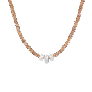 Natural Gemstone Triple 'Boulder Bead' Necklace - Anne Sportun Fine Jewellery