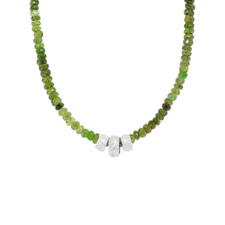 Natural Gemstone Triple 'Boulder Bead' Necklace - Anne Sportun Fine Jewellery