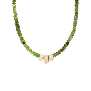 Natural Gemstone Triple 'Boulder Bead' Necklace - Anne Sportun Fine Jewellery