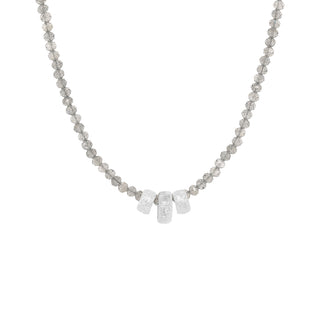 Natural Gemstone Triple 'Boulder Bead' Necklace - Anne Sportun Fine Jewellery