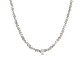 Natural Gemstone Diamond 'Boulder Bead' Necklace - Anne Sportun Fine Jewellery