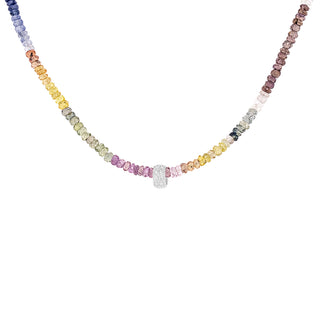 Natural Gemstone Diamond 'Boulder Bead' Necklace - Anne Sportun Fine Jewellery