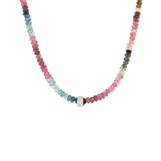 Natural Gemstone Diamond 'Boulder Bead' Necklace - Anne Sportun Fine Jewellery