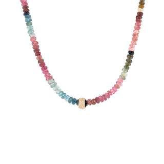 Natural Gemstone Diamond 'Boulder Bead' Necklace - Anne Sportun Fine Jewellery