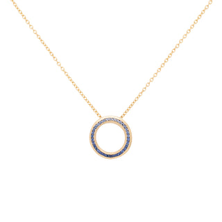 'Cove' Ombre Sapphire Open Circle Necklace - Anne Sportun Fine Jewellery
