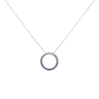 'Cove' Ombre Sapphire Open Circle Necklace - Anne Sportun Fine Jewellery