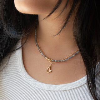 Initial Letter Charm with Diamond - Anne Sportun Fine Jewellery