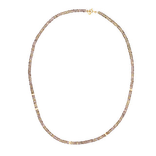 Scatter 5 Hammered Bead Natural Gemstone Necklace - Anne Sportun Fine Jewellery