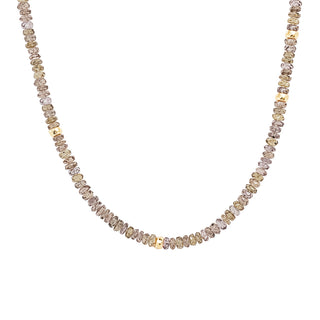 Scatter 5 Hammered Bead Natural Gemstone Necklace - Anne Sportun Fine Jewellery