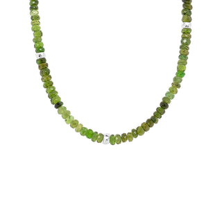 Scatter 5 Hammered Bead Natural Gemstone Necklace - Anne Sportun Fine Jewellery