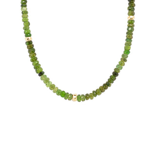 Scatter 5 Hammered Bead Natural Gemstone Necklace - Anne Sportun Fine Jewellery