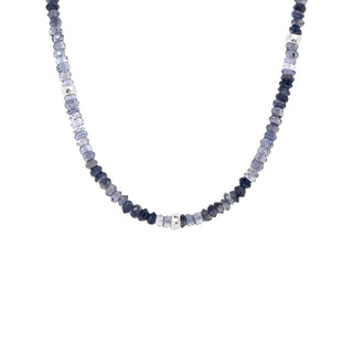 Scatter 5 Hammered Bead Natural Gemstone Necklace - Anne Sportun Fine Jewellery